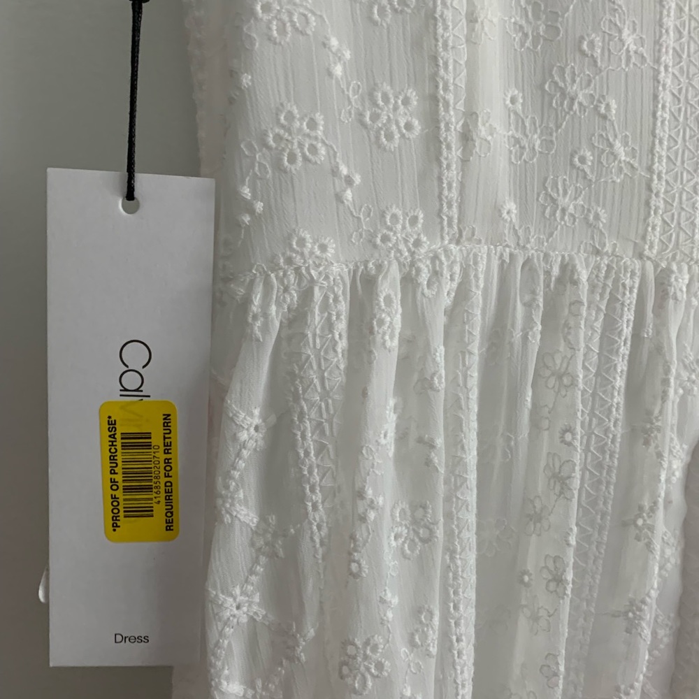 Calvin Klein Eyelet Tier-Hem Dress - Picture 6 of 9